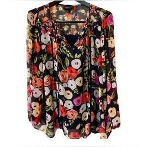 Lane Bryant Multicolor Floral Blouse